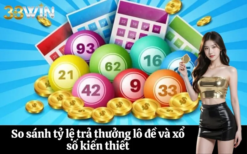 So sánh tỷ lệ trả thưởng lô đề và xổ số kiến thiết